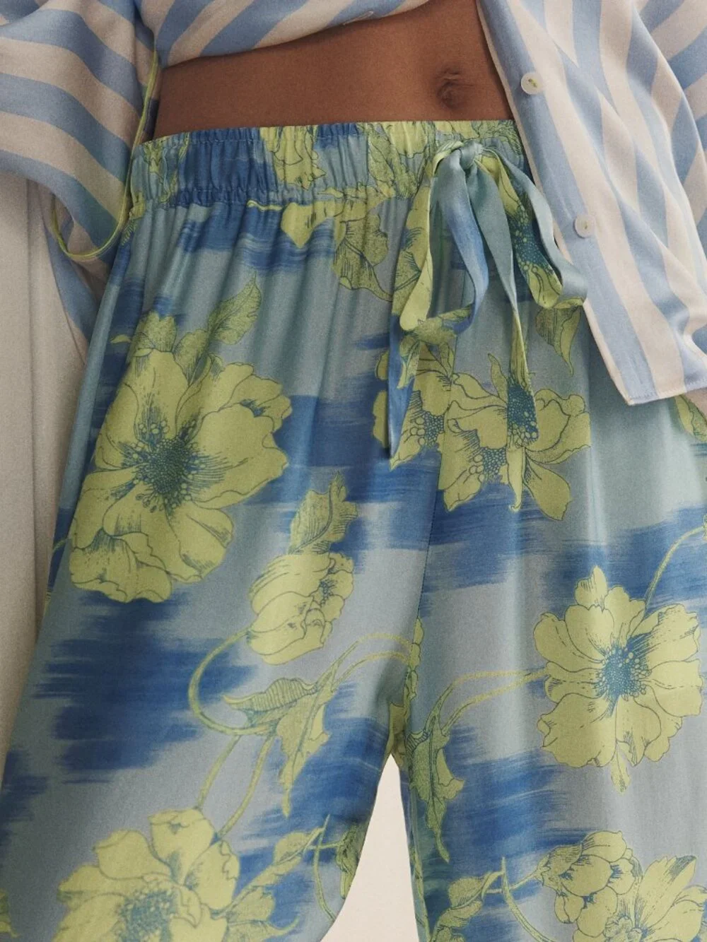 NWT Anthropologie Lyrebird Neela Pajama Pants in LB Silky